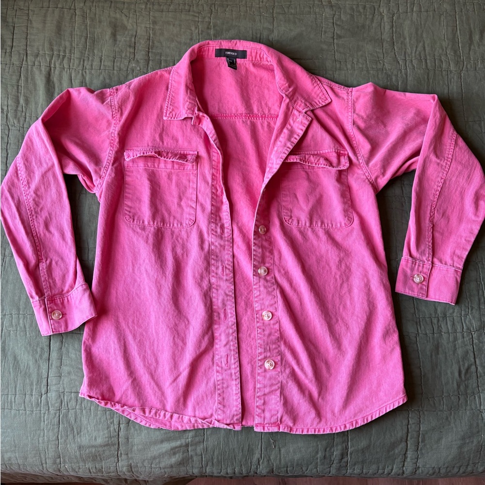 Forever 21 Vintage style reddish pink button down